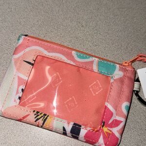 Vera bradley Zip up ID HOLDER IN RAIN FOREST LILY
